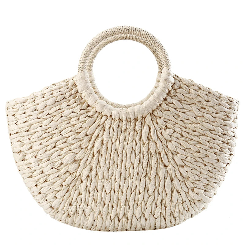 Bolsa Feminina de Tecido Rattan e Vime Natty Gabeiastore.