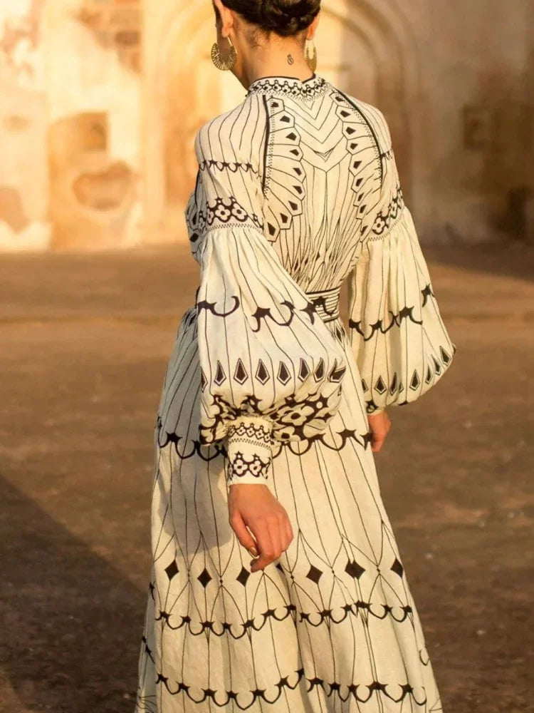 Vestido Florença com Mangas Lanterna GS.