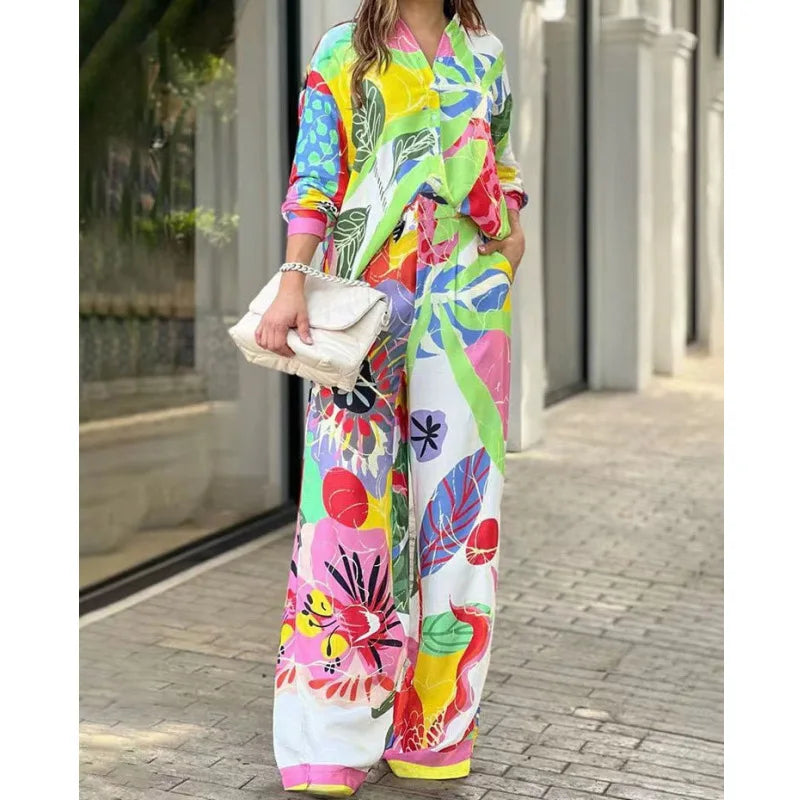Conjunto Feminino de Duas Peças Estampado Ref 7721 GS.