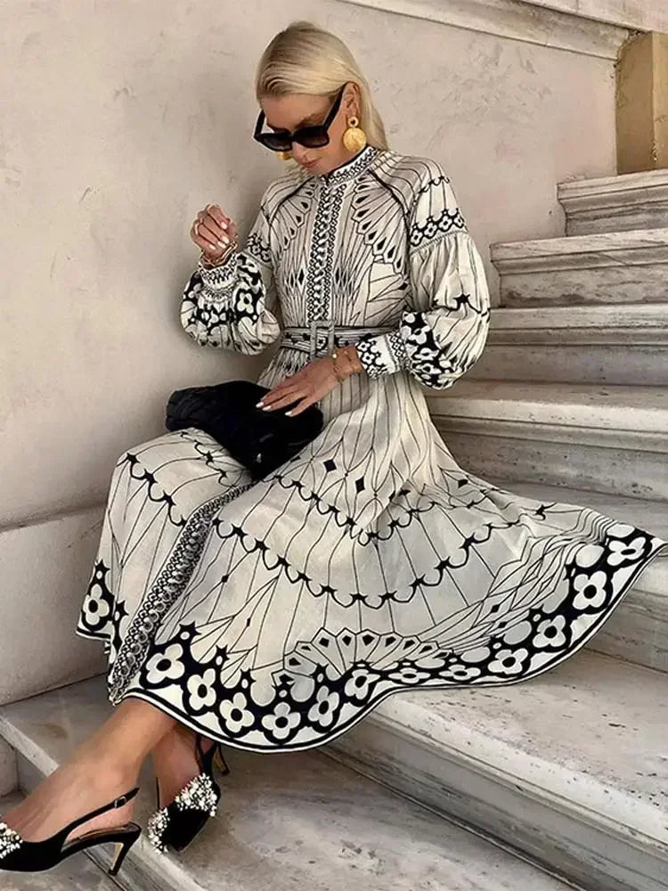 Vestido Florença com Mangas Lanterna GS.