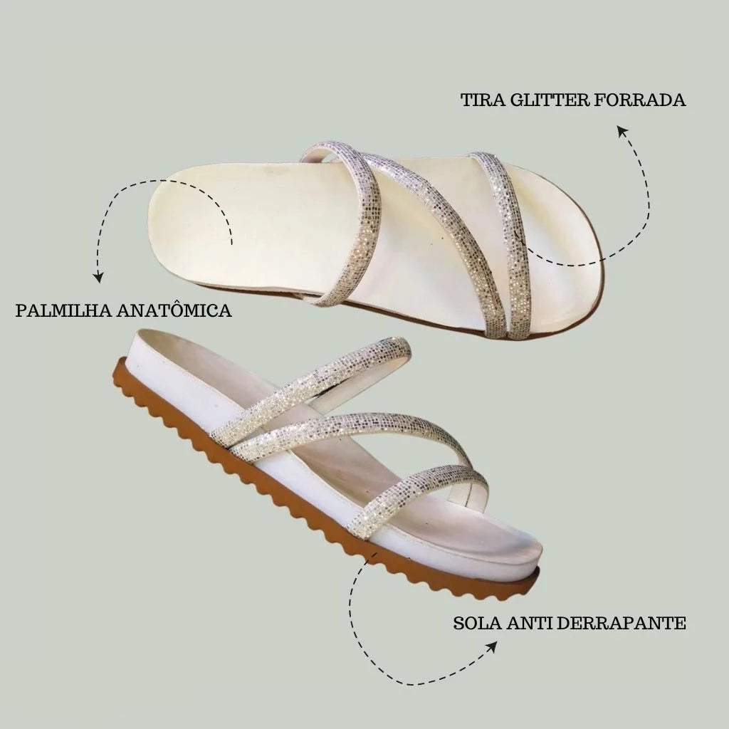Sandália Papete Birken Rasteirinha Feminina Conforto GS™